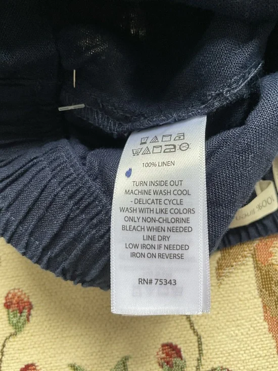 Joie Linen Faux Wrap Skort, Size XL, Navy, NWT - Picture 9 of 11